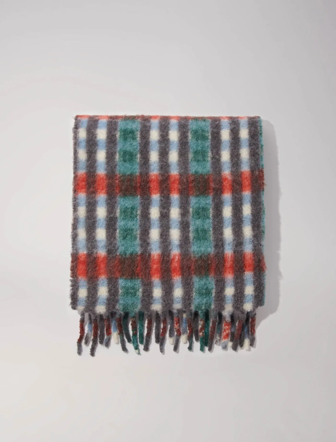 Alpaca blend check scarf^Maje Cheap