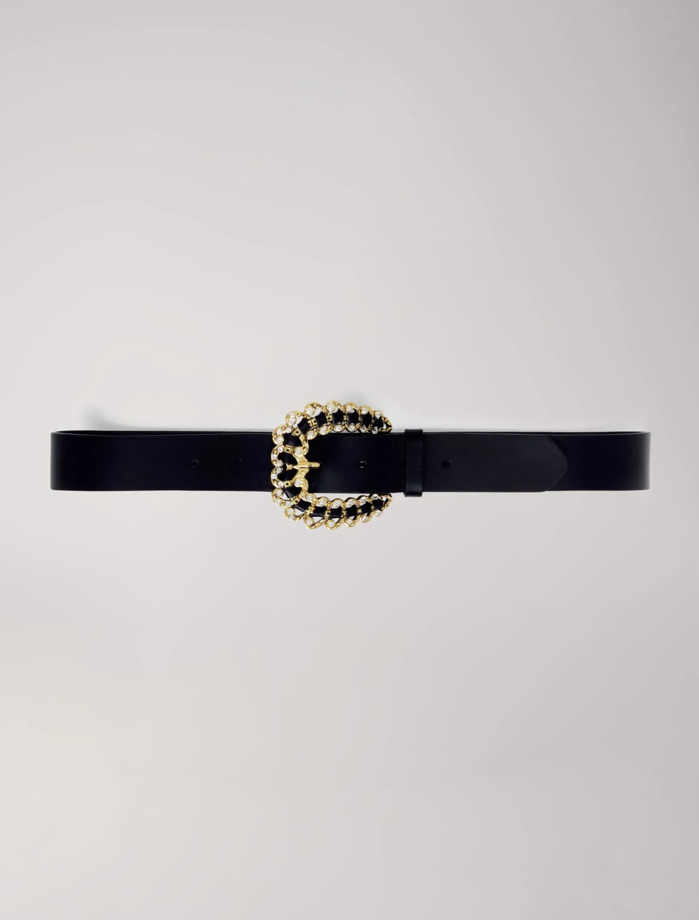 Belt with diamanté buckle^Maje Cheap