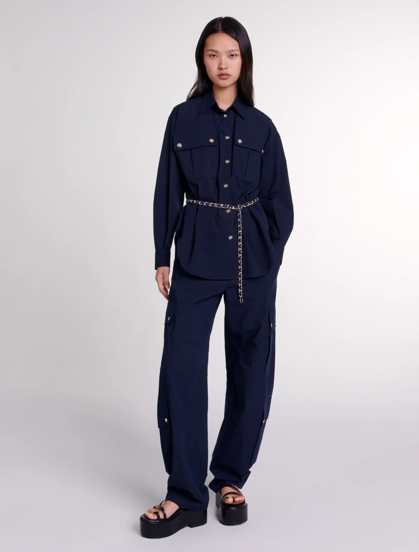 Belted long shirt^Maje Discount