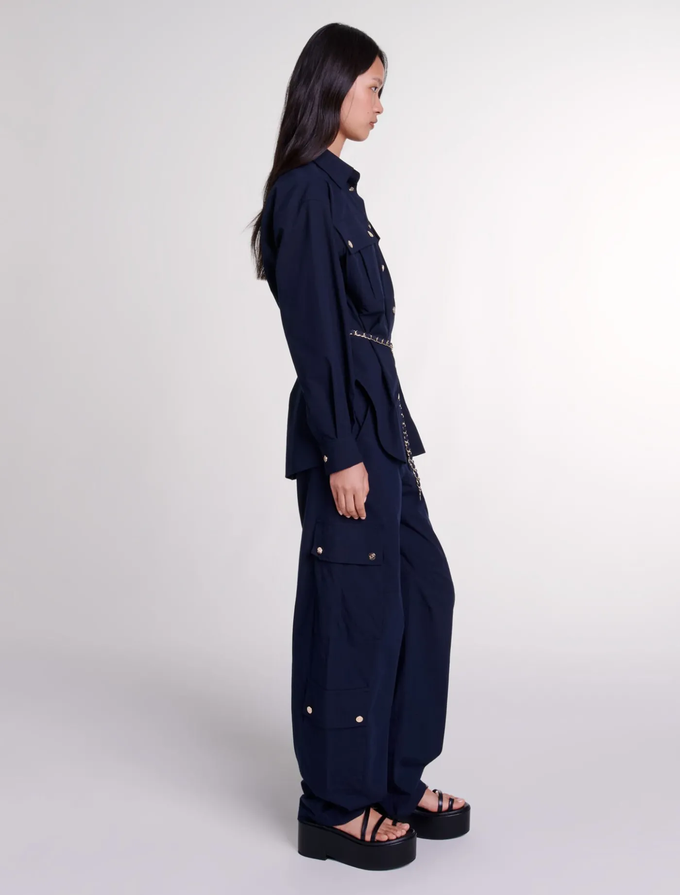 Belted long shirt^Maje Discount