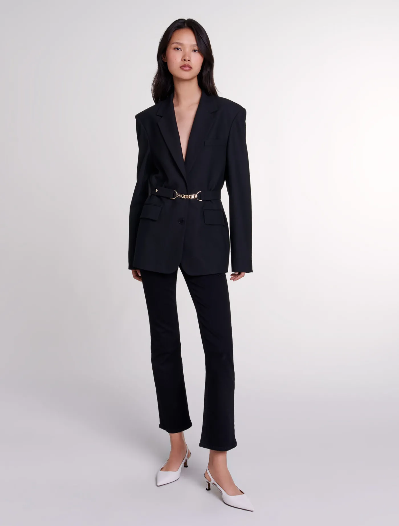 Belted suit jacket^Maje Fashion