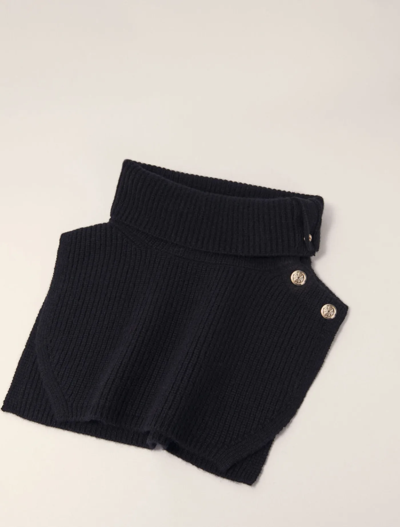 Button-up wool mix collar wrap^Maje Online