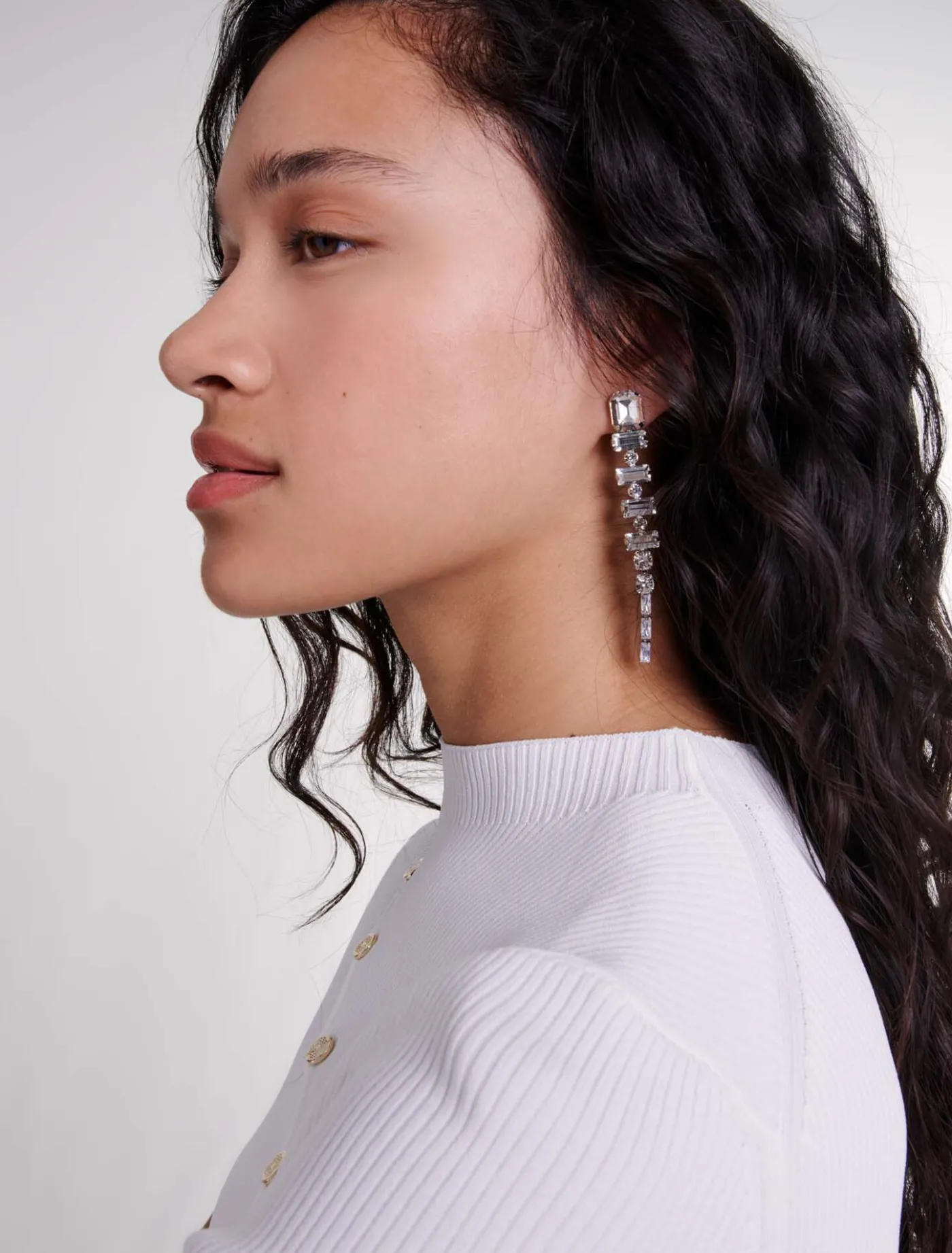 Cascade diamanté earrings^Maje Shop