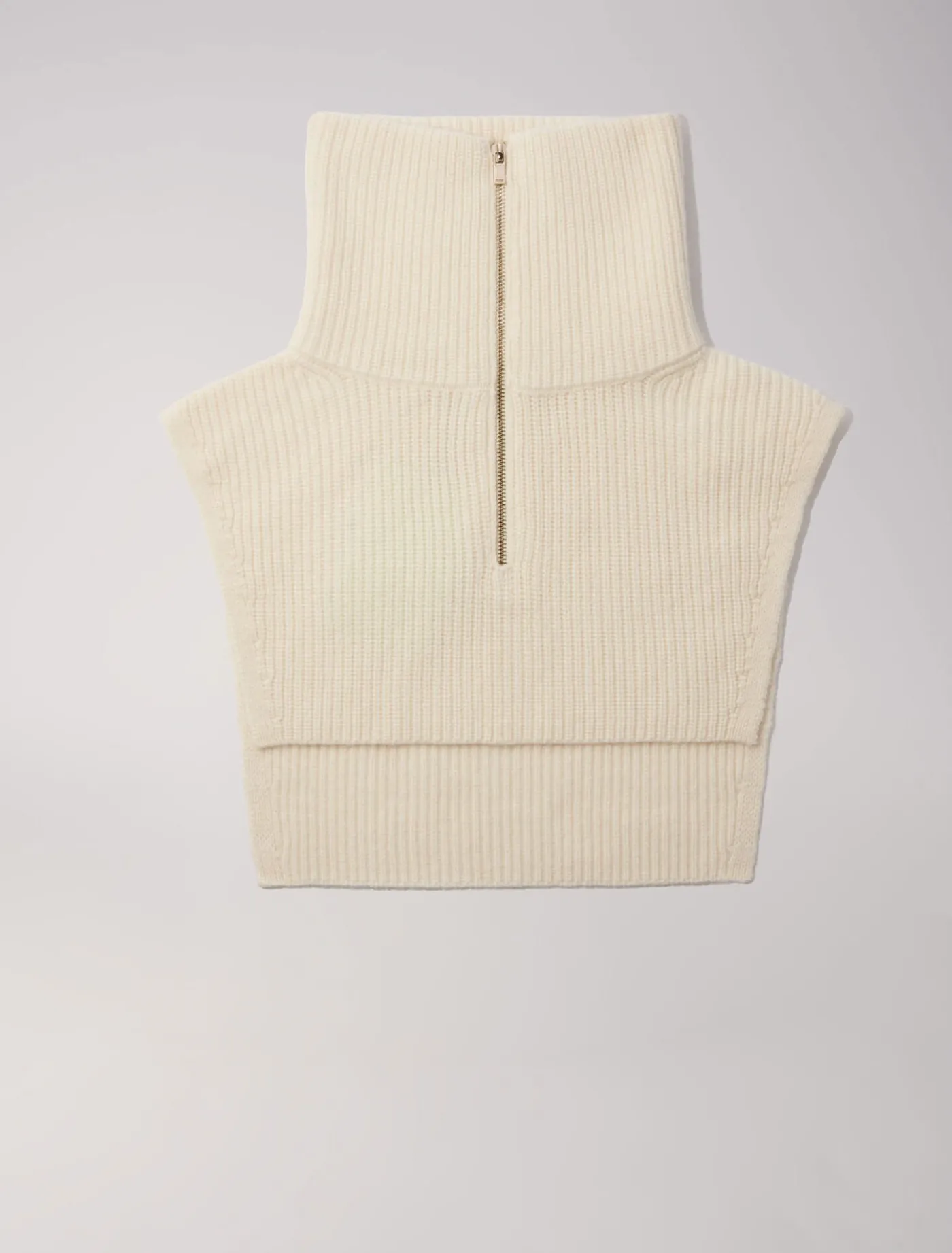 Cashmere/wool zip-up neck warmer^Maje Shop