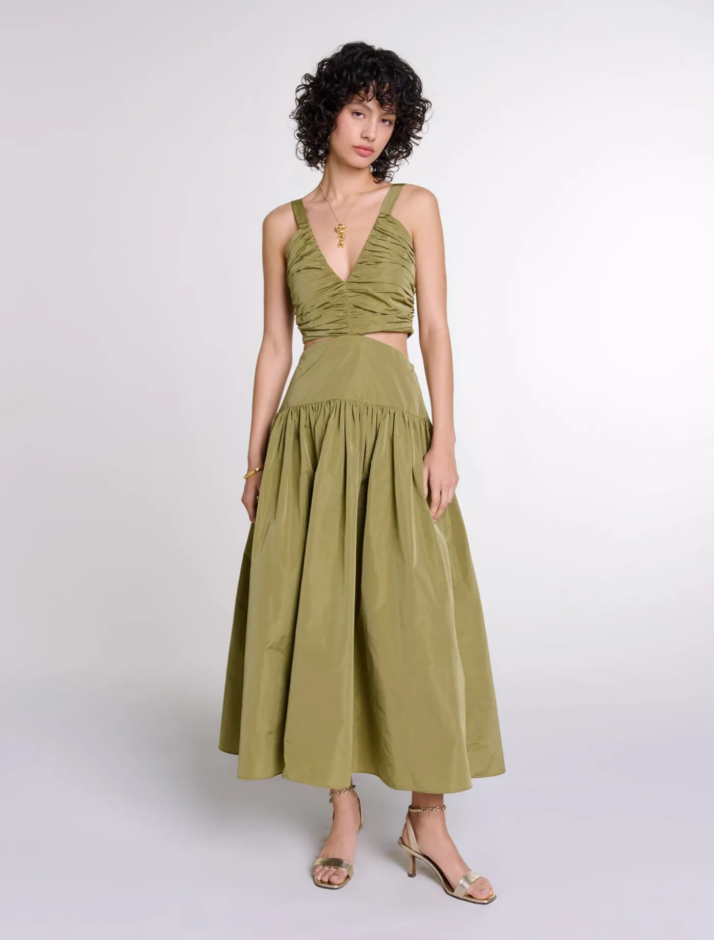 Cutaway taffeta dress^Maje Clearance