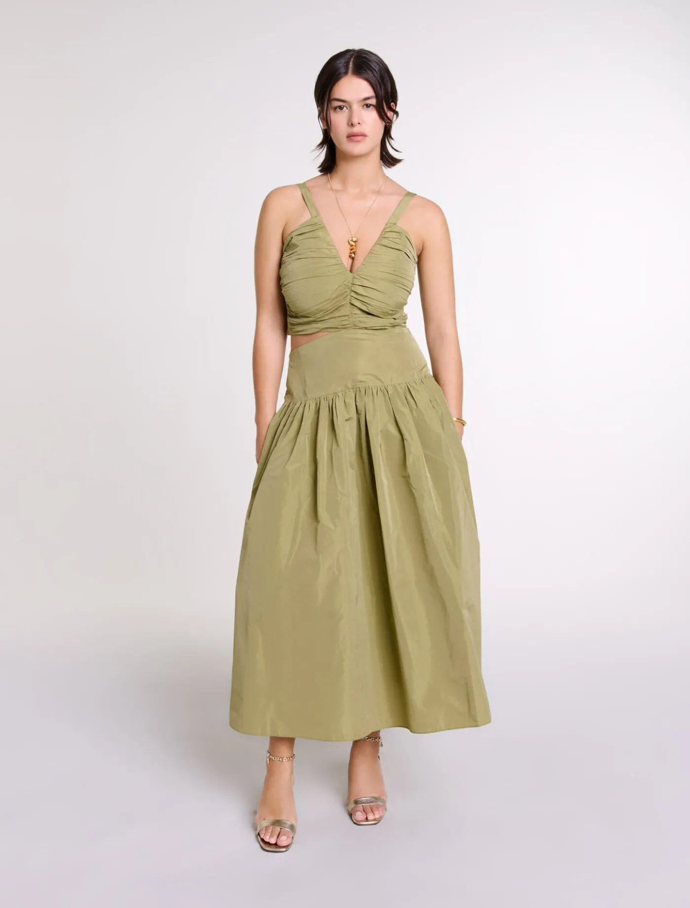 Cutaway taffeta dress^Maje Clearance