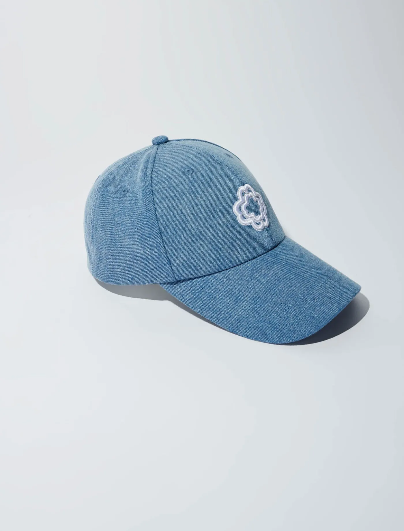 Denim cap with clover logo^Maje Sale