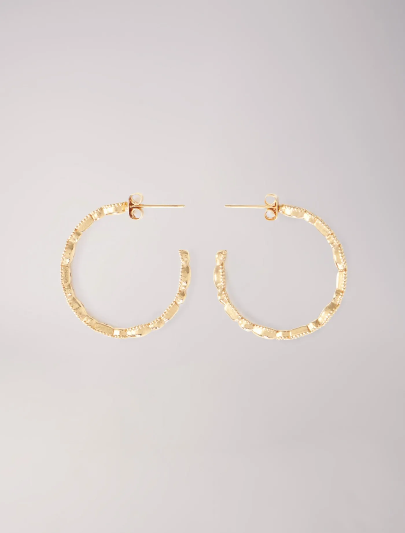 Diamanté-embellished large hoop earrings^Maje Best