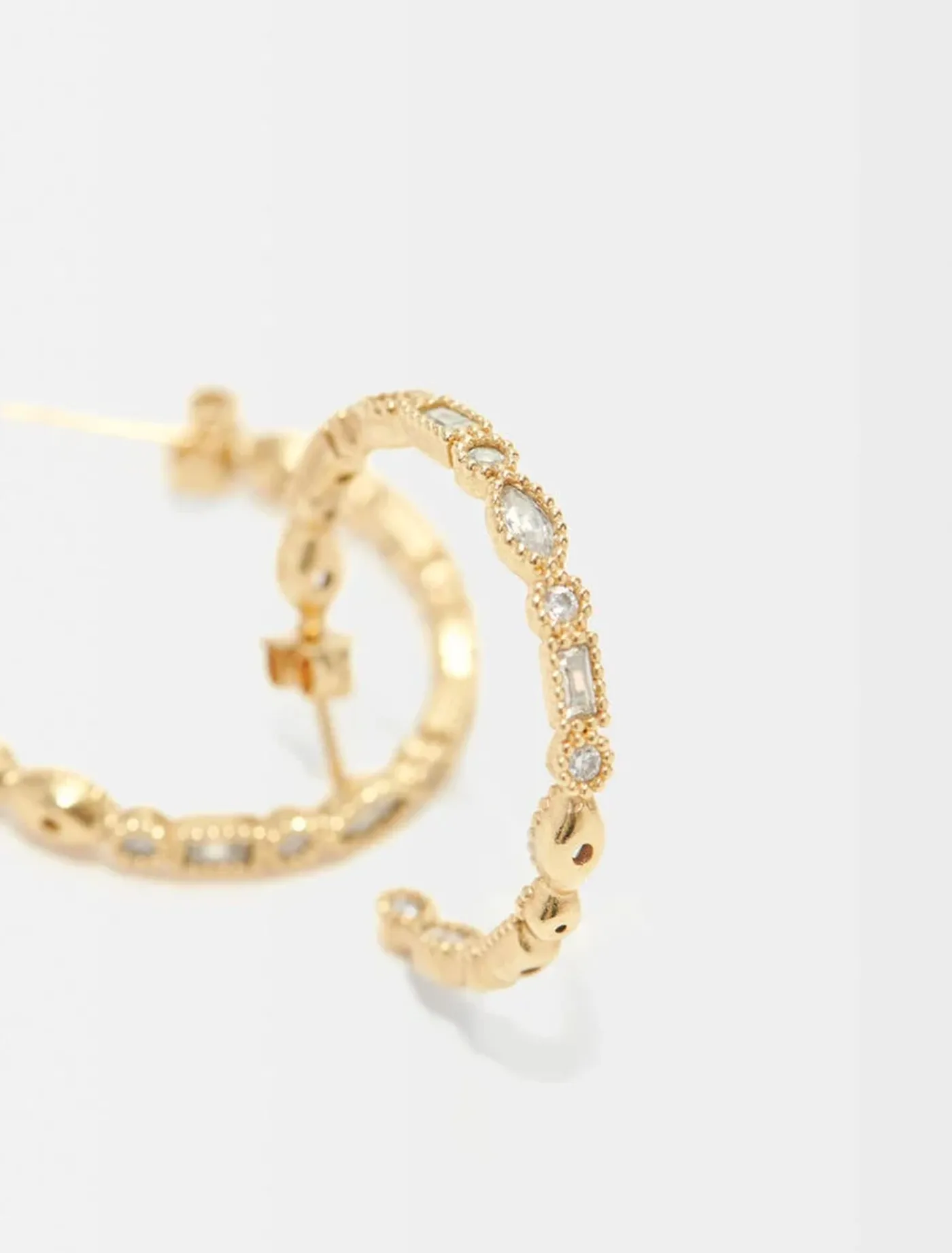 Diamanté-embellished large hoop earrings^Maje Best