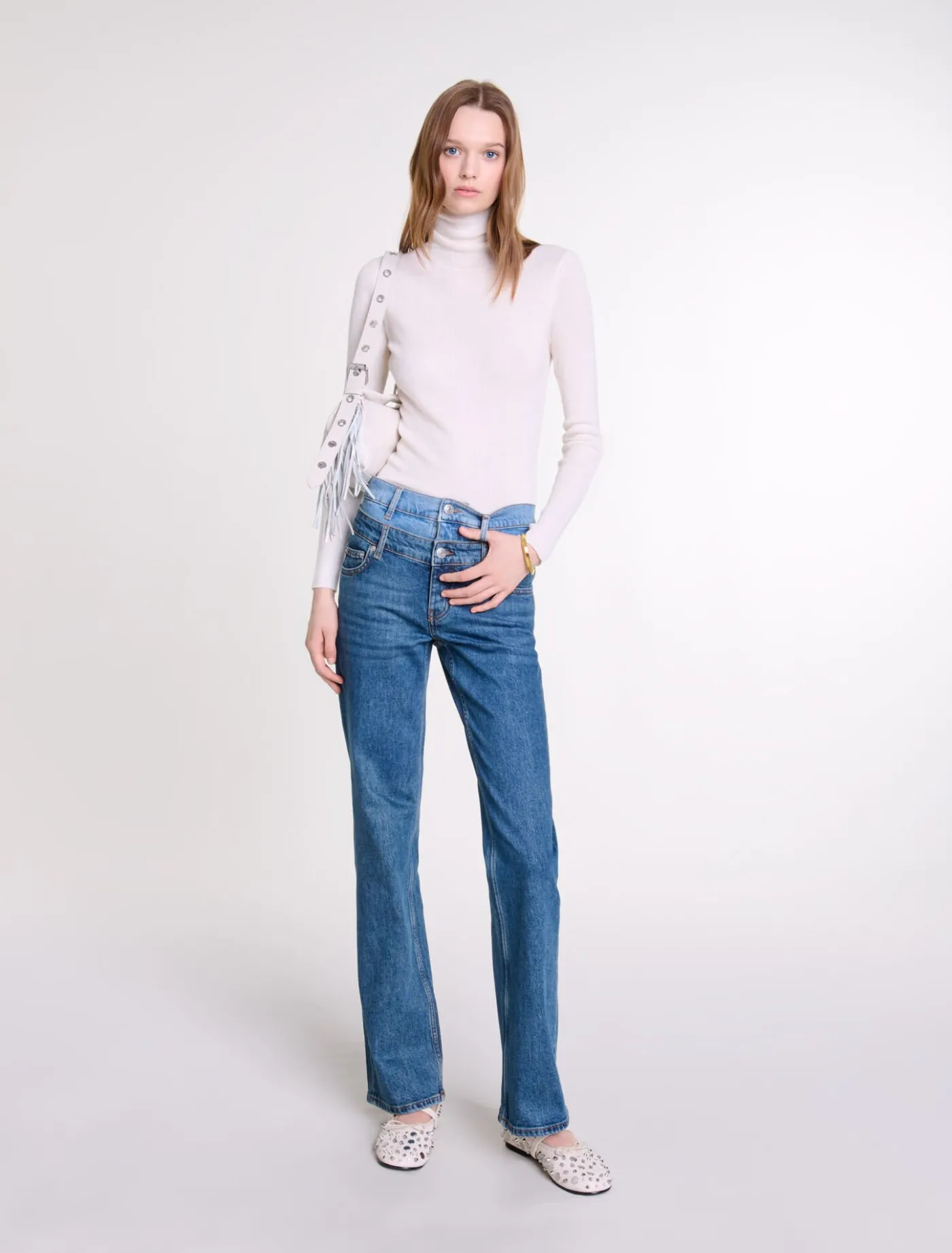 Double waistband jeans^Maje Sale