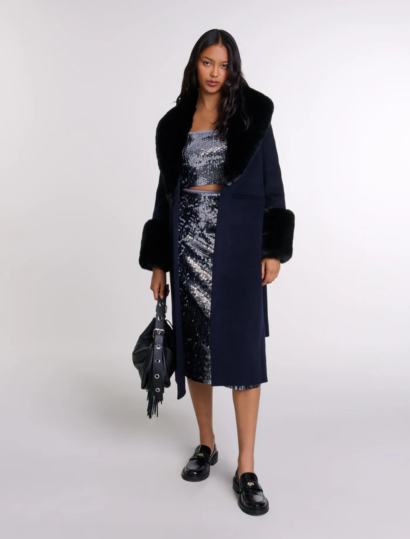 Double-faced faux fur coat^Maje Flash Sale