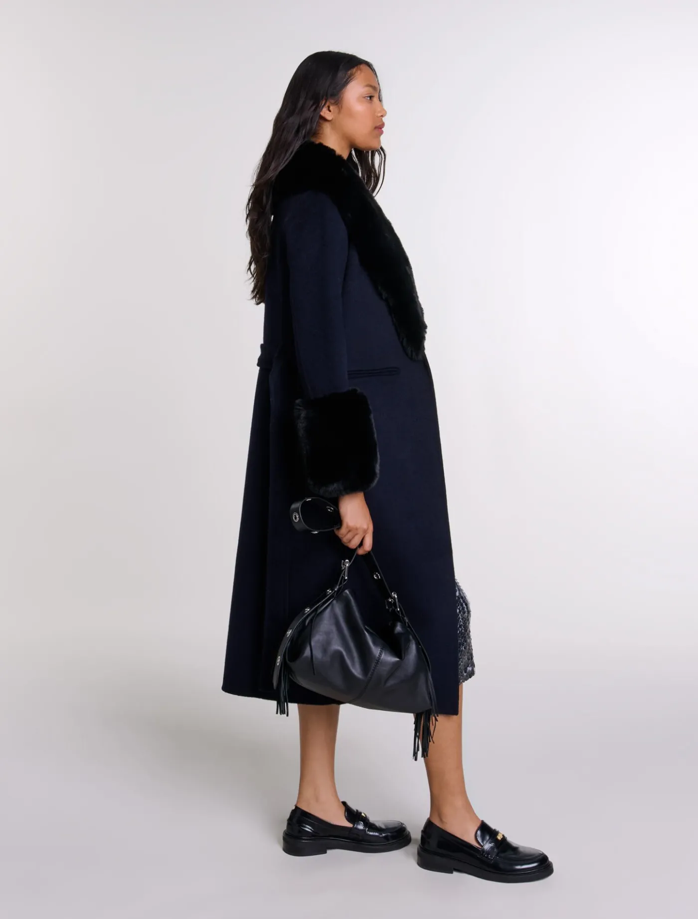 Double-faced faux fur coat^Maje Flash Sale