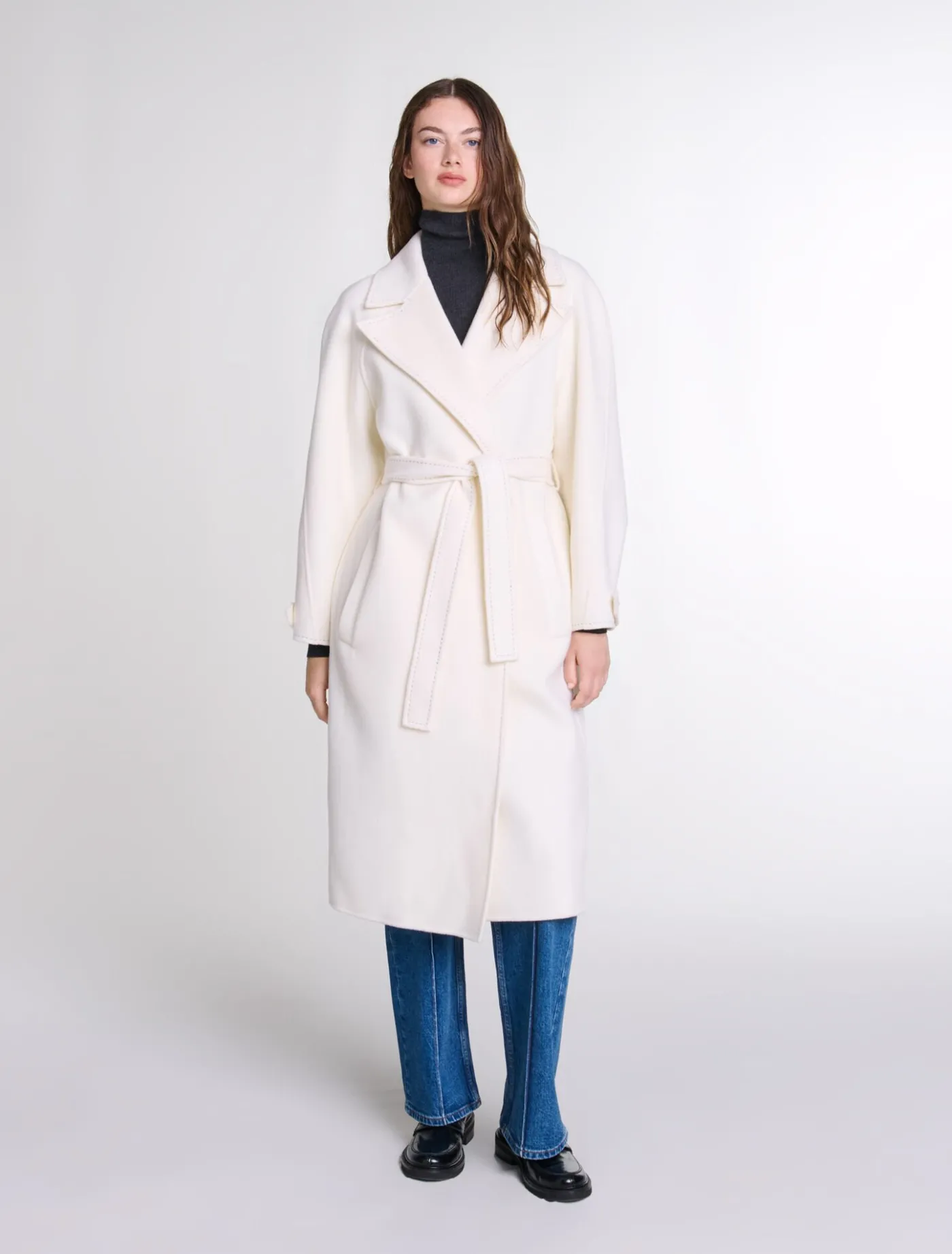 Double-faced mid-length coat^Maje New