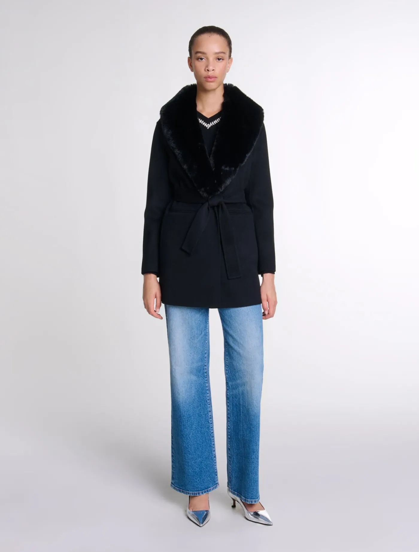 Double-faced mid-length coat^Maje Sale