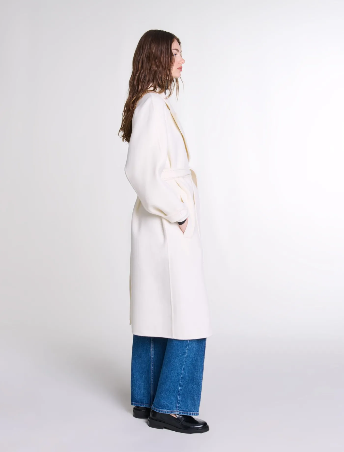 Double-faced mid-length coat^Maje New