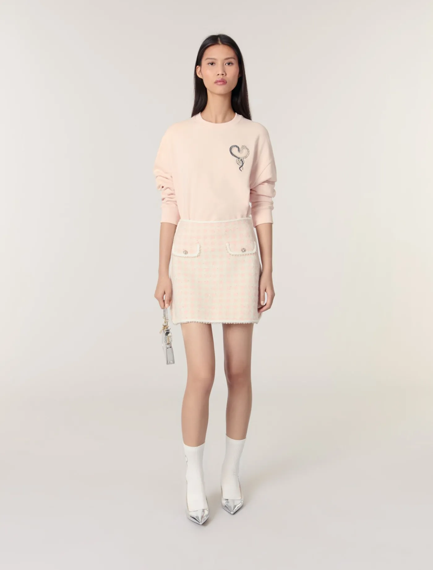 Embroidered sweatshirt^Maje New