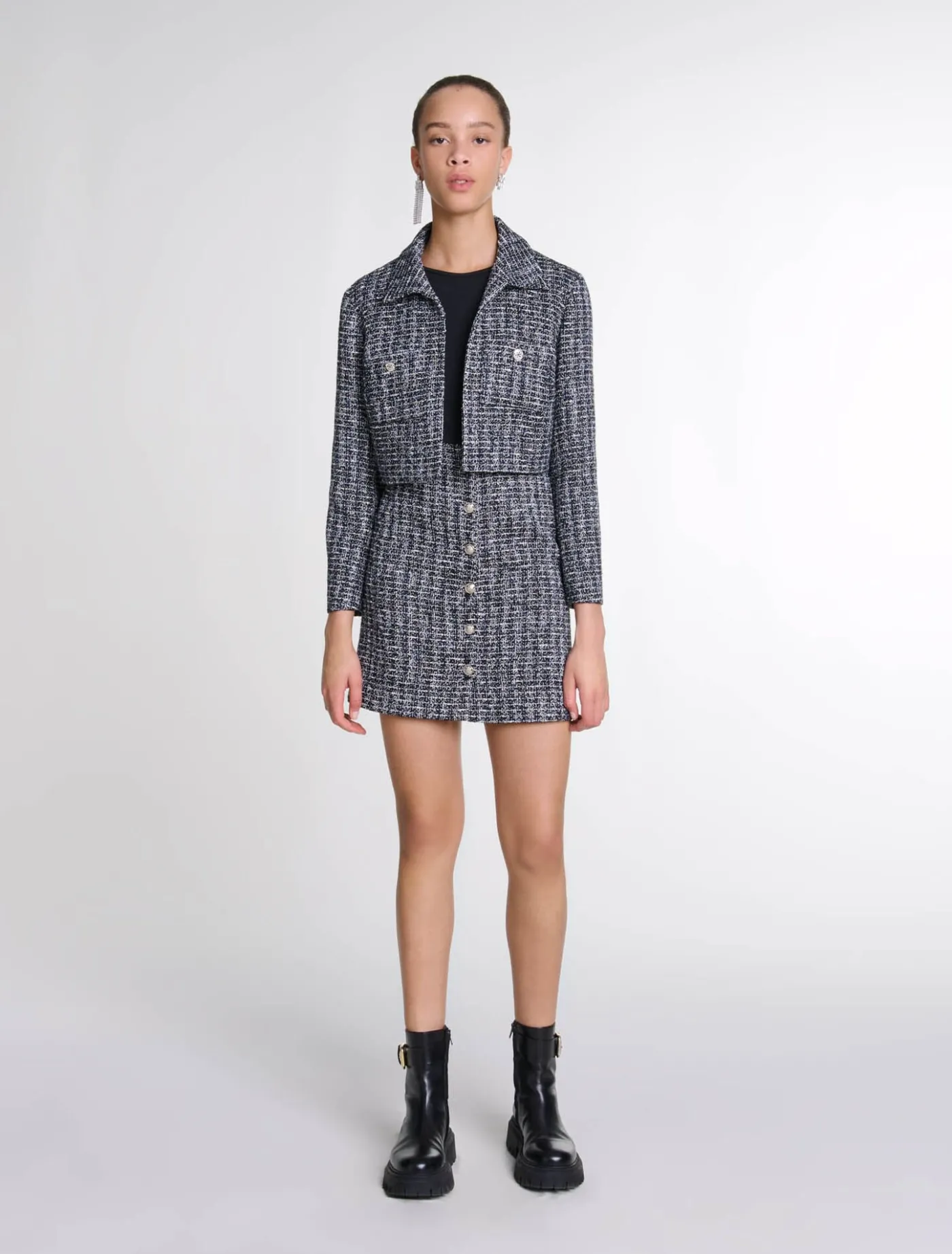 2-in-1 tweed dress^Maje Store