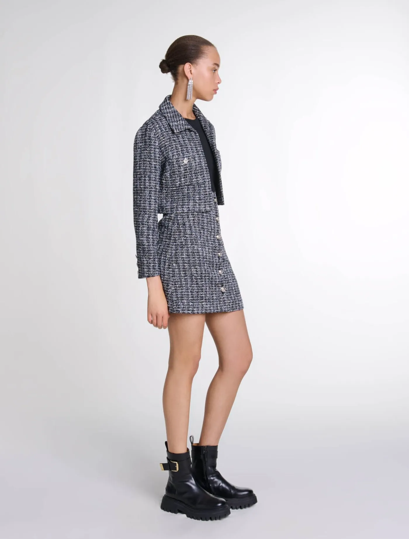 2-in-1 tweed dress^Maje Store