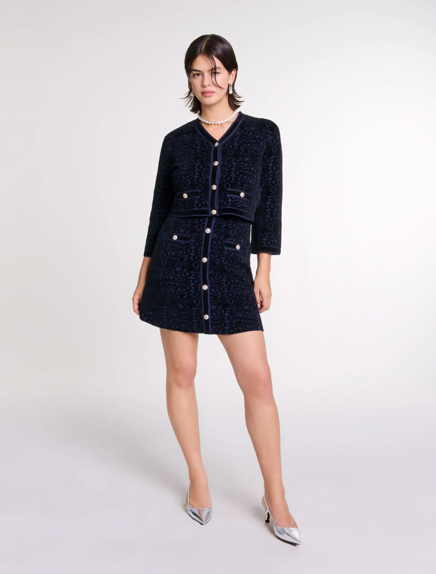 2-in-1 velvet knit dress^Maje Clearance