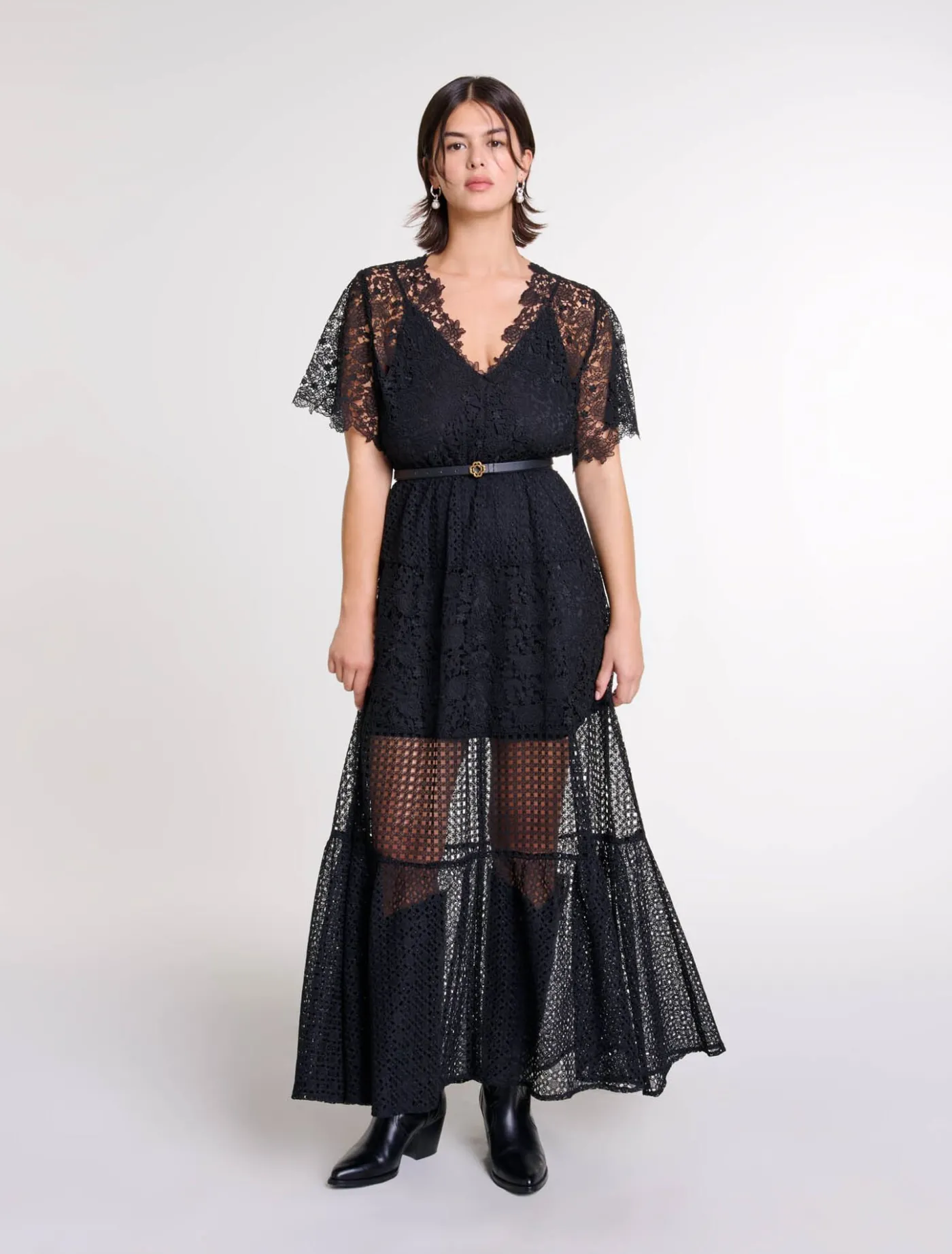 Lace maxi dress^Maje Online