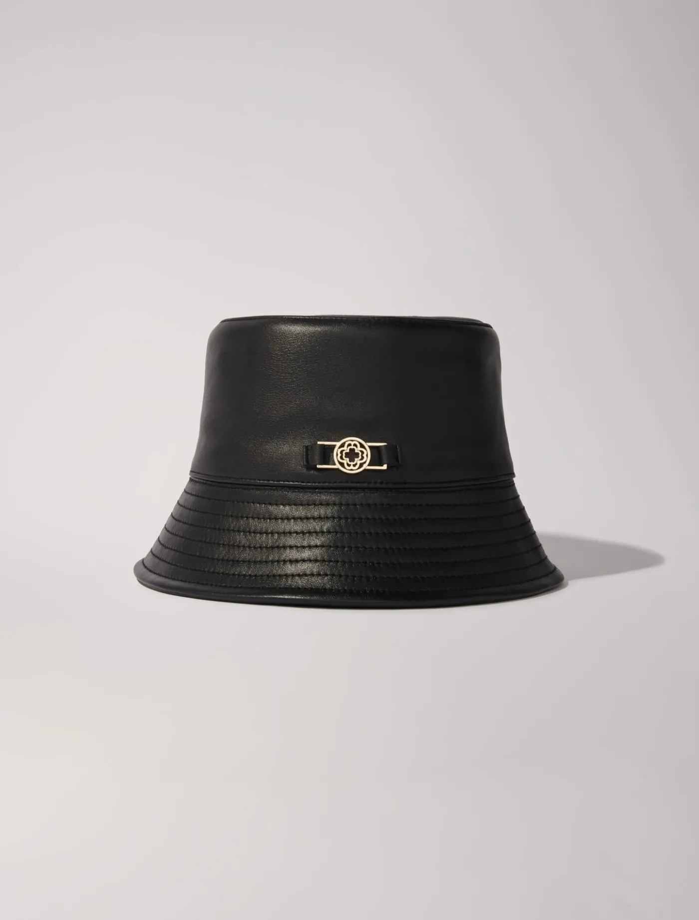 Leather bucket hat^Maje Clearance