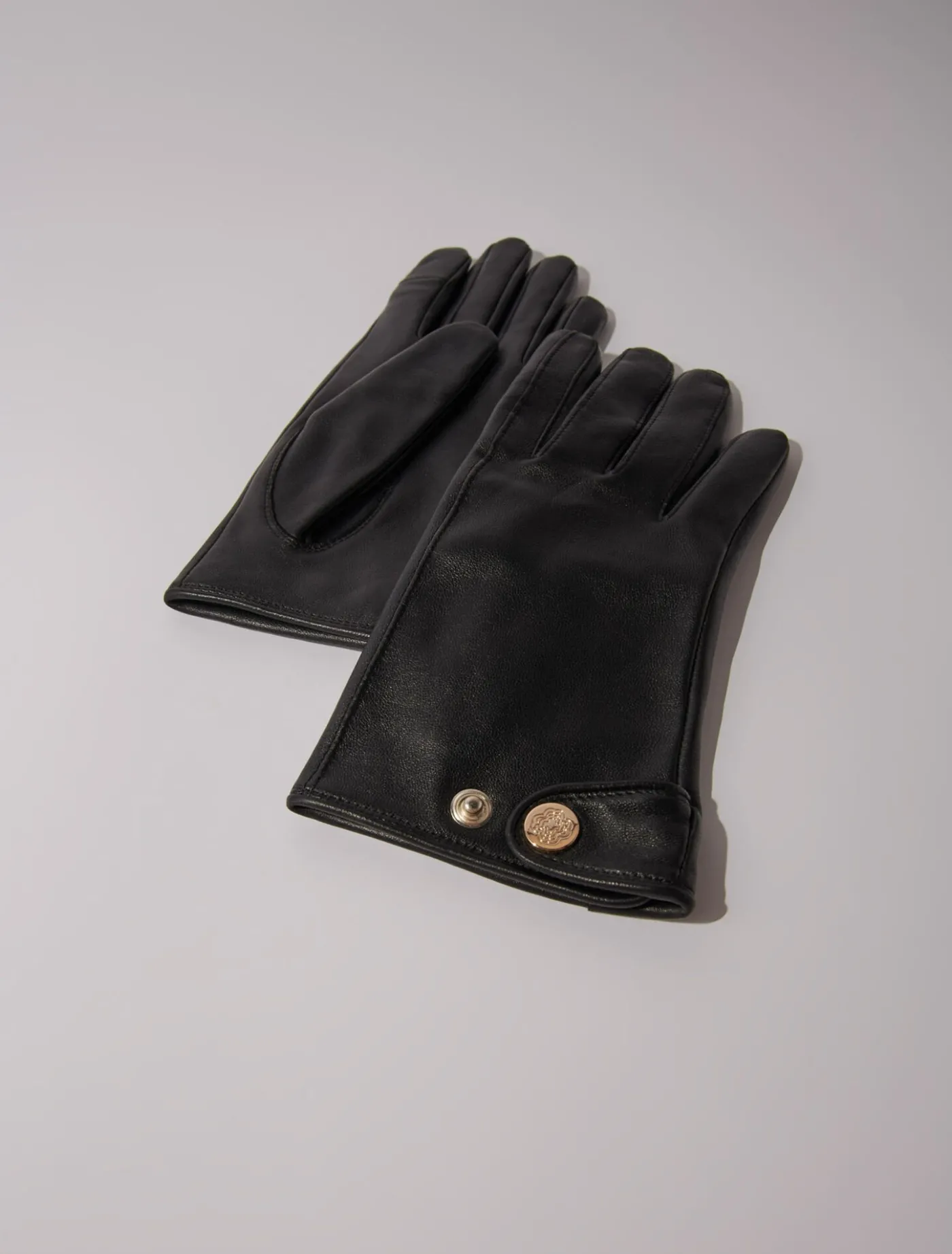 Leather gloves^Maje New