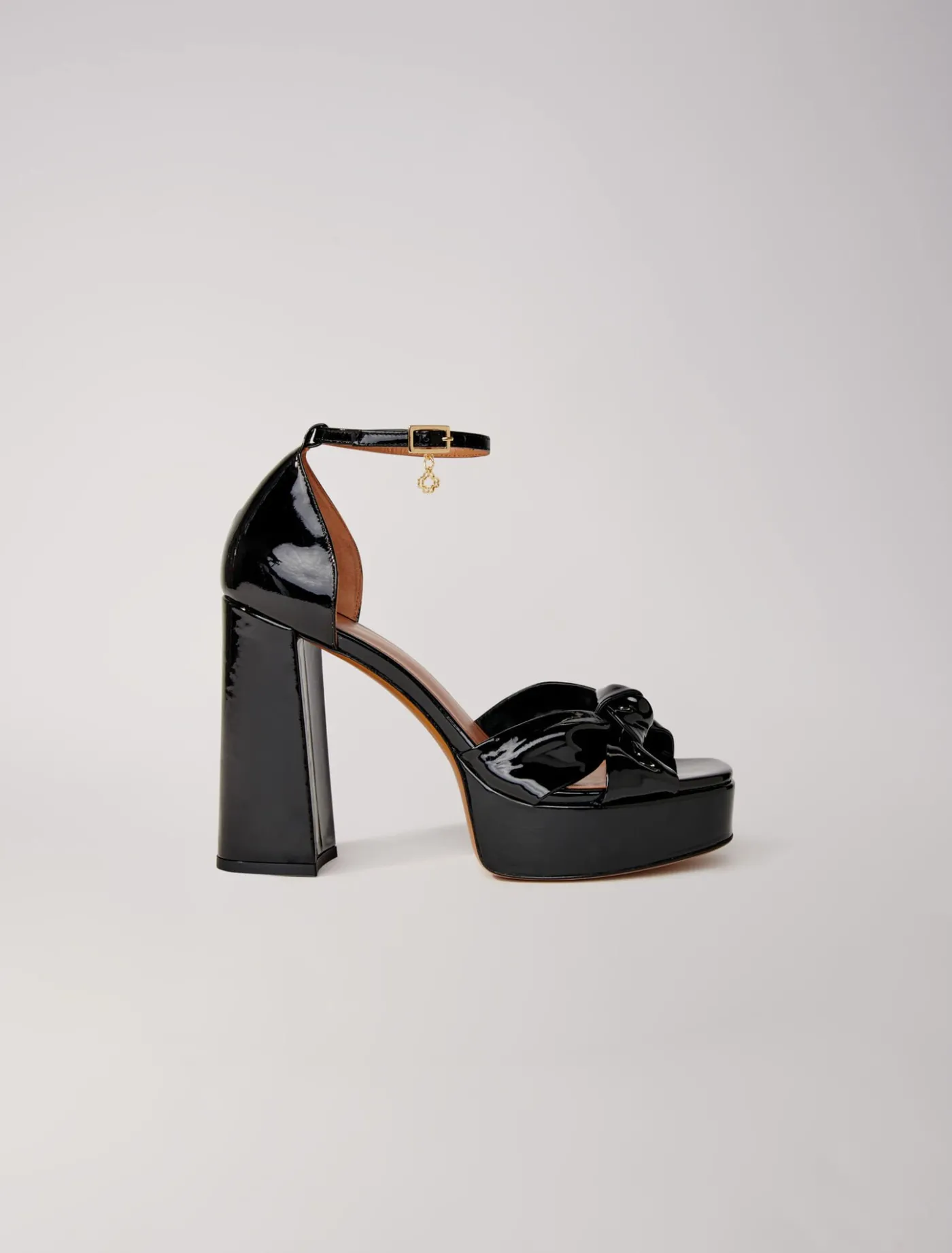 Leather platform sandals^Maje Online