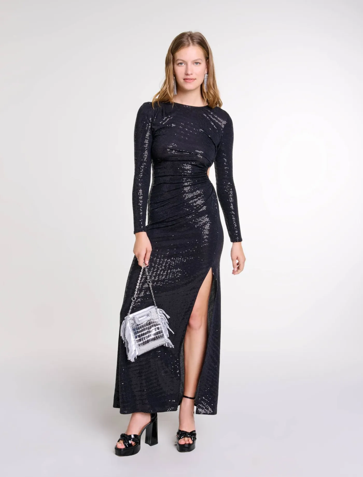 Long sequinned dress^Maje Flash Sale