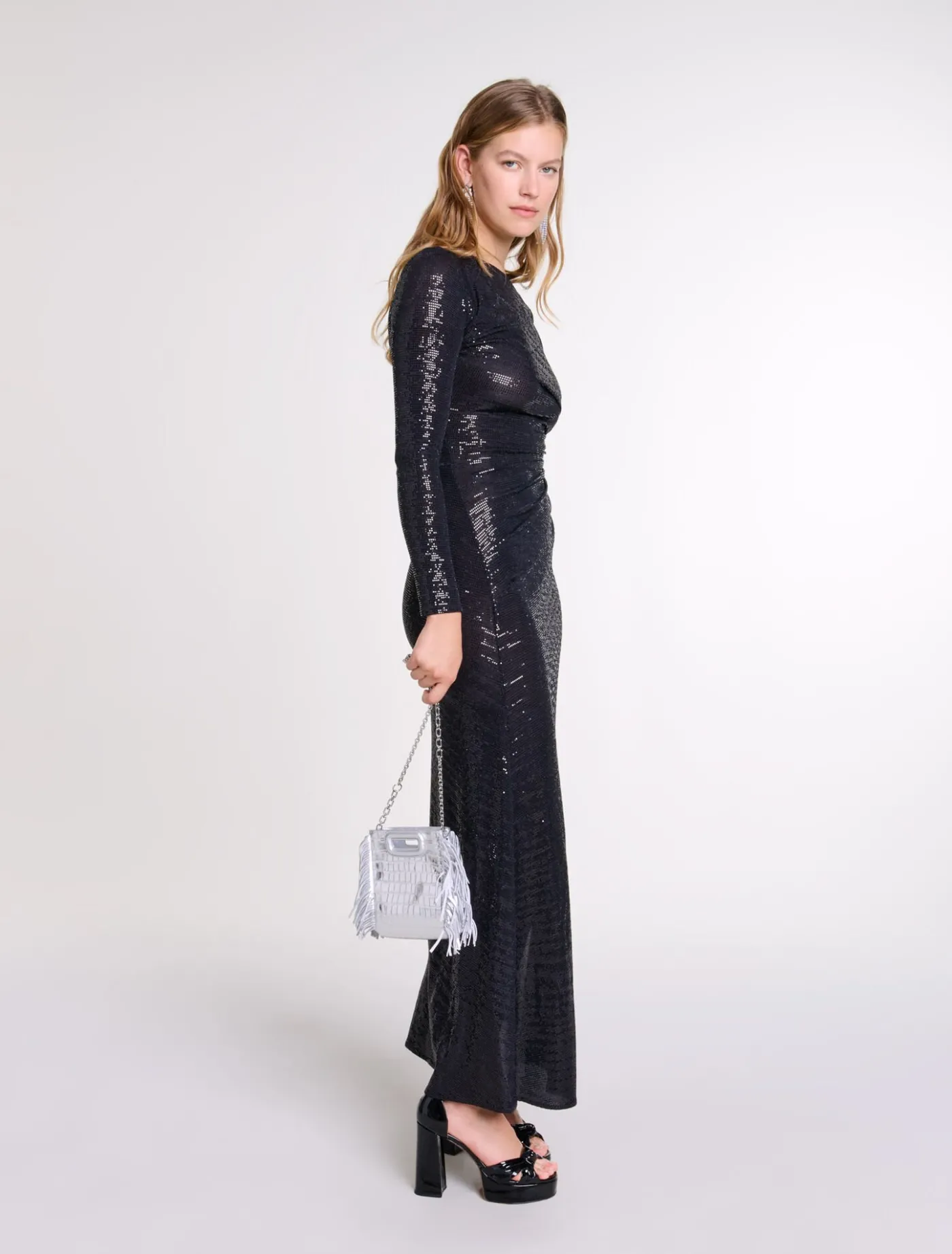 Long sequinned dress^Maje Flash Sale