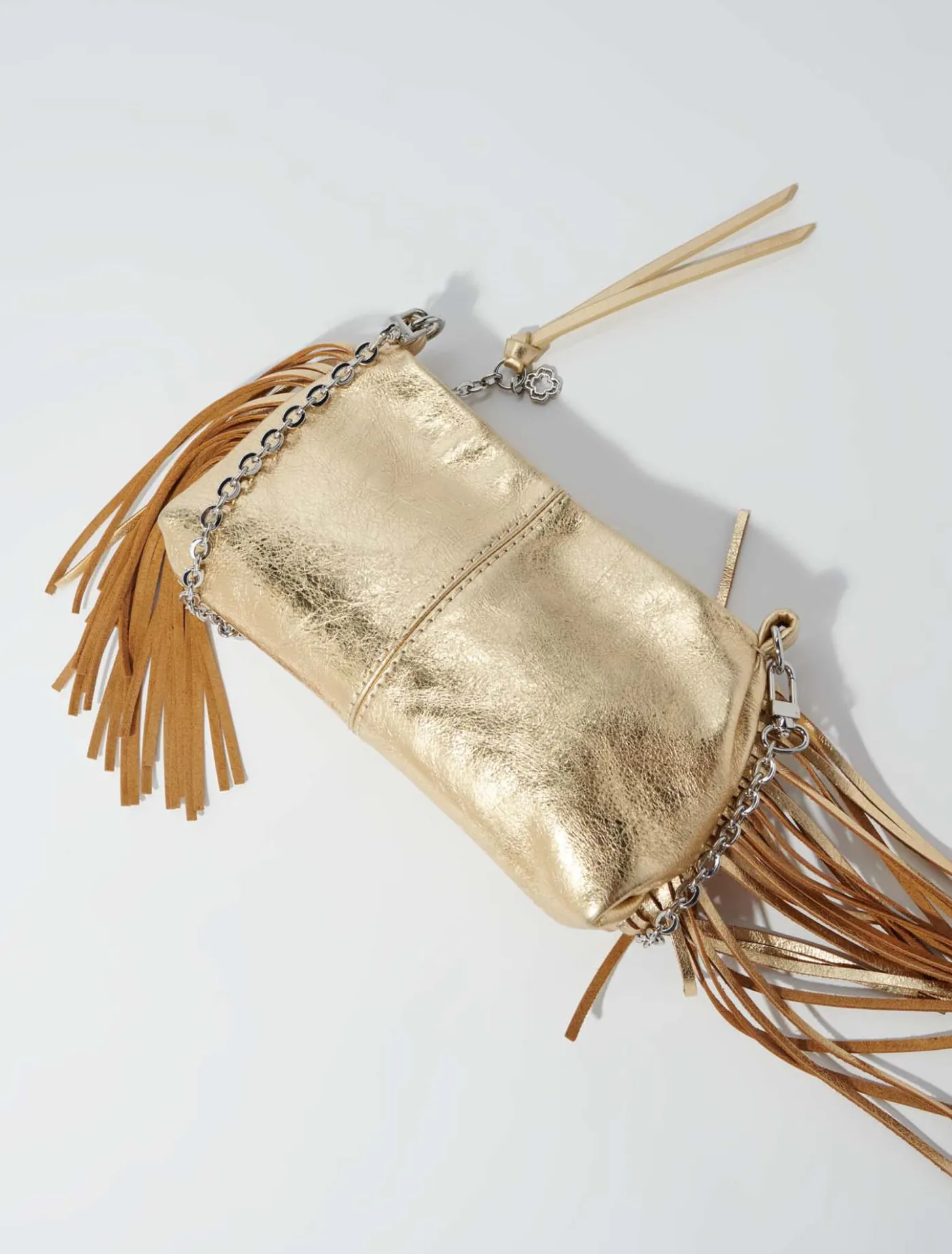 Metallic leather Miss M clutch bag^Maje Flash Sale