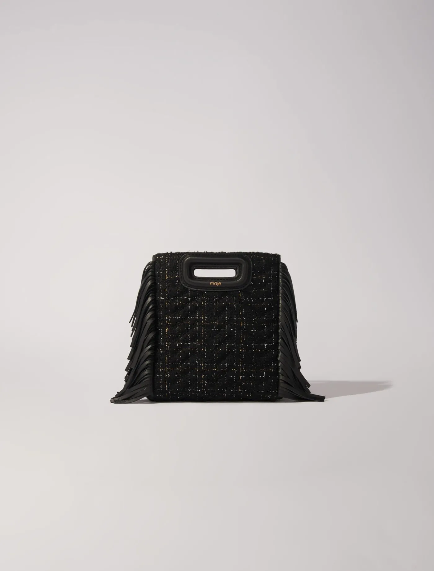 Quilted tweed mini M bag^Maje Cheap