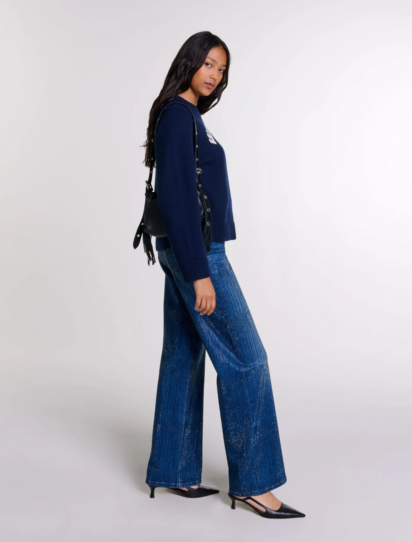 Rhinestone jeans^Maje Best