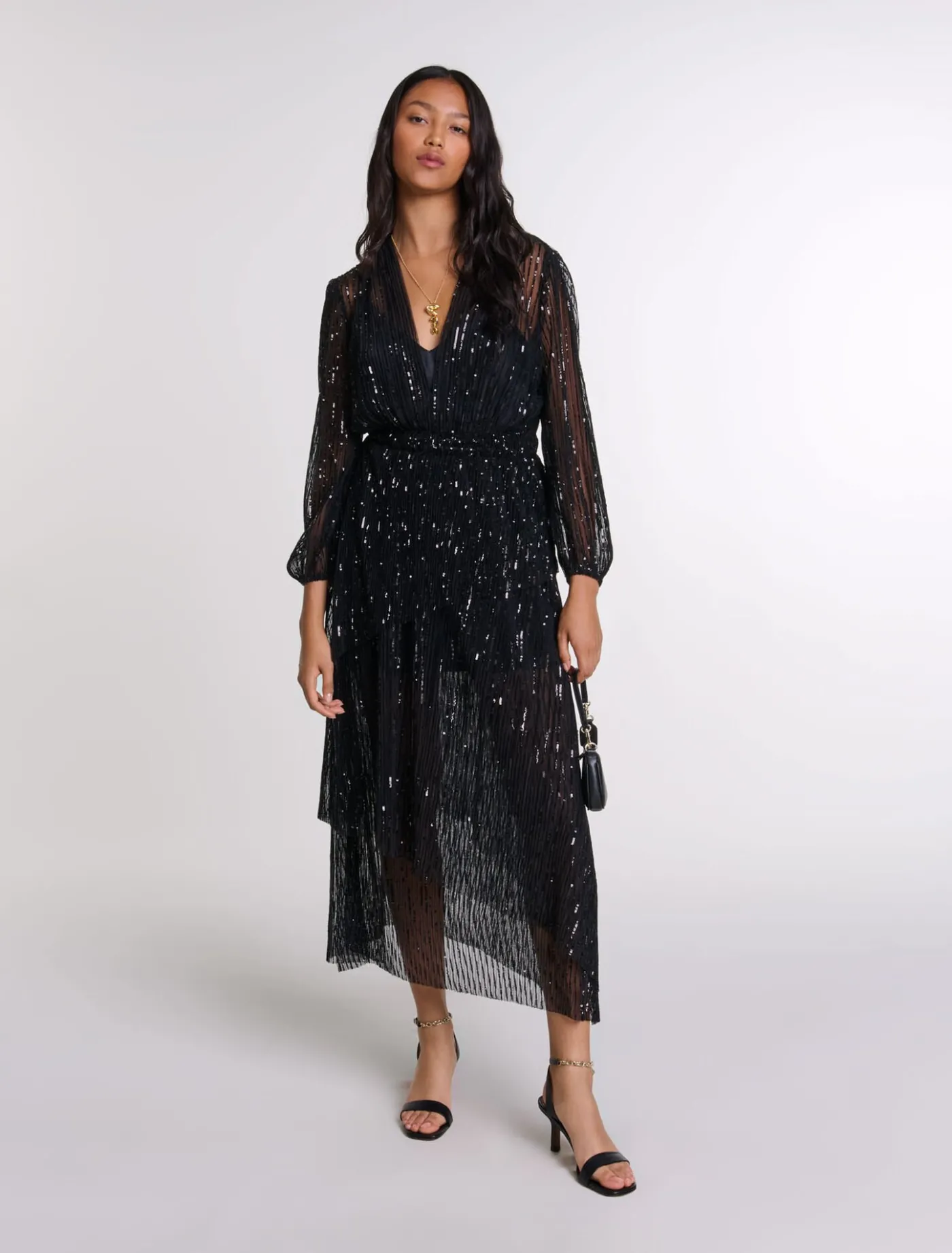 Sequin maxi dress^Maje Fashion