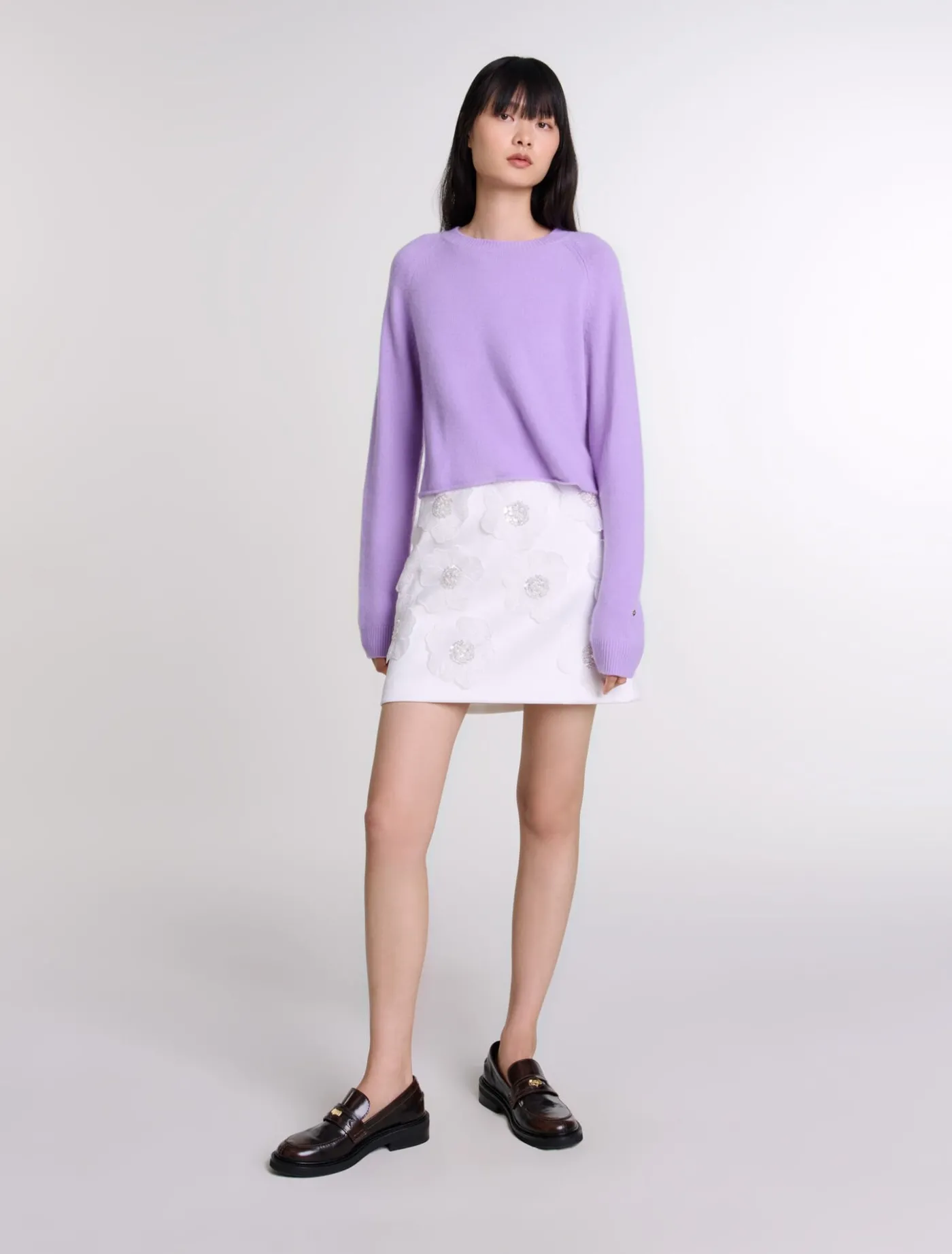 Short cashmere jumper^Maje New