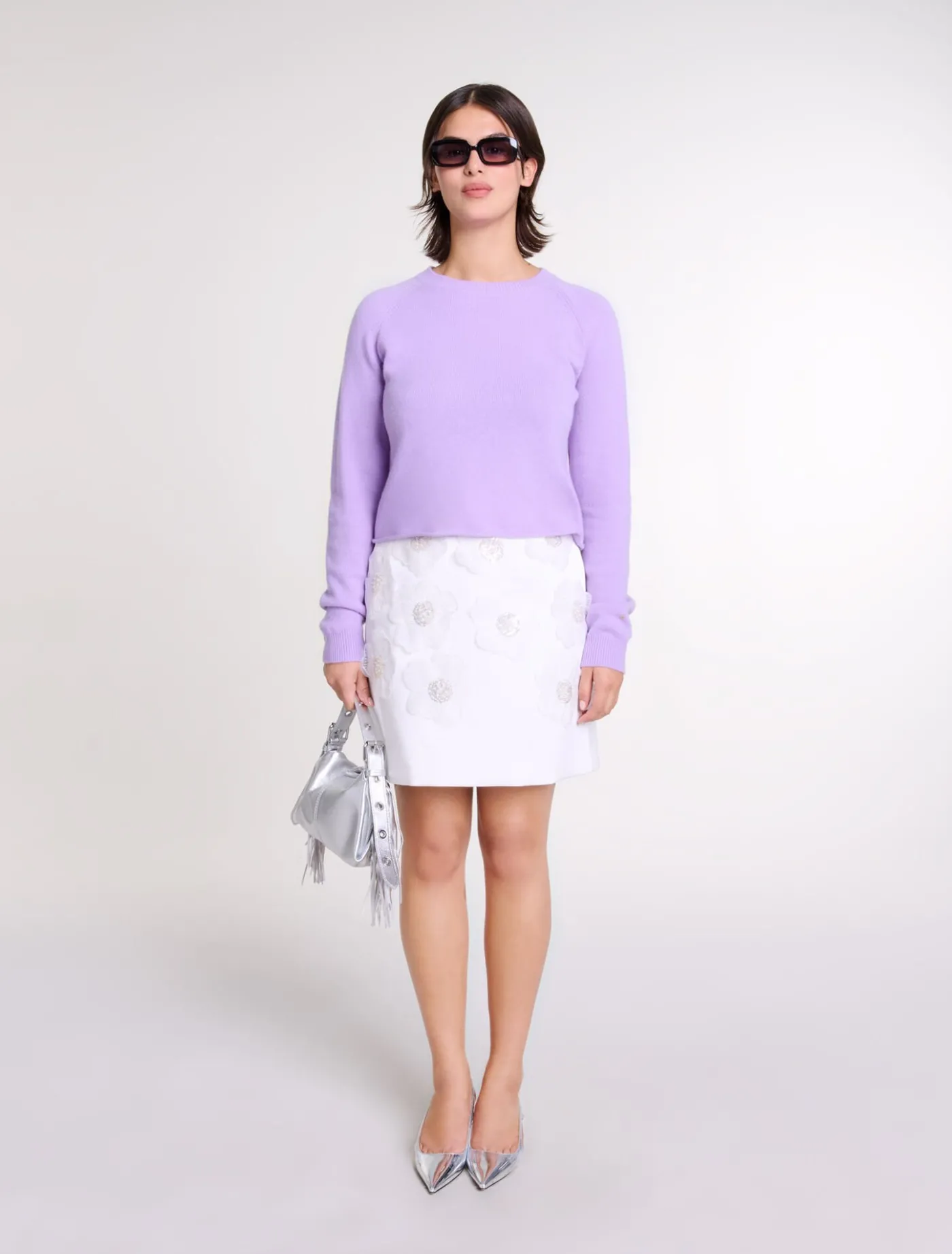 Short cashmere jumper^Maje New