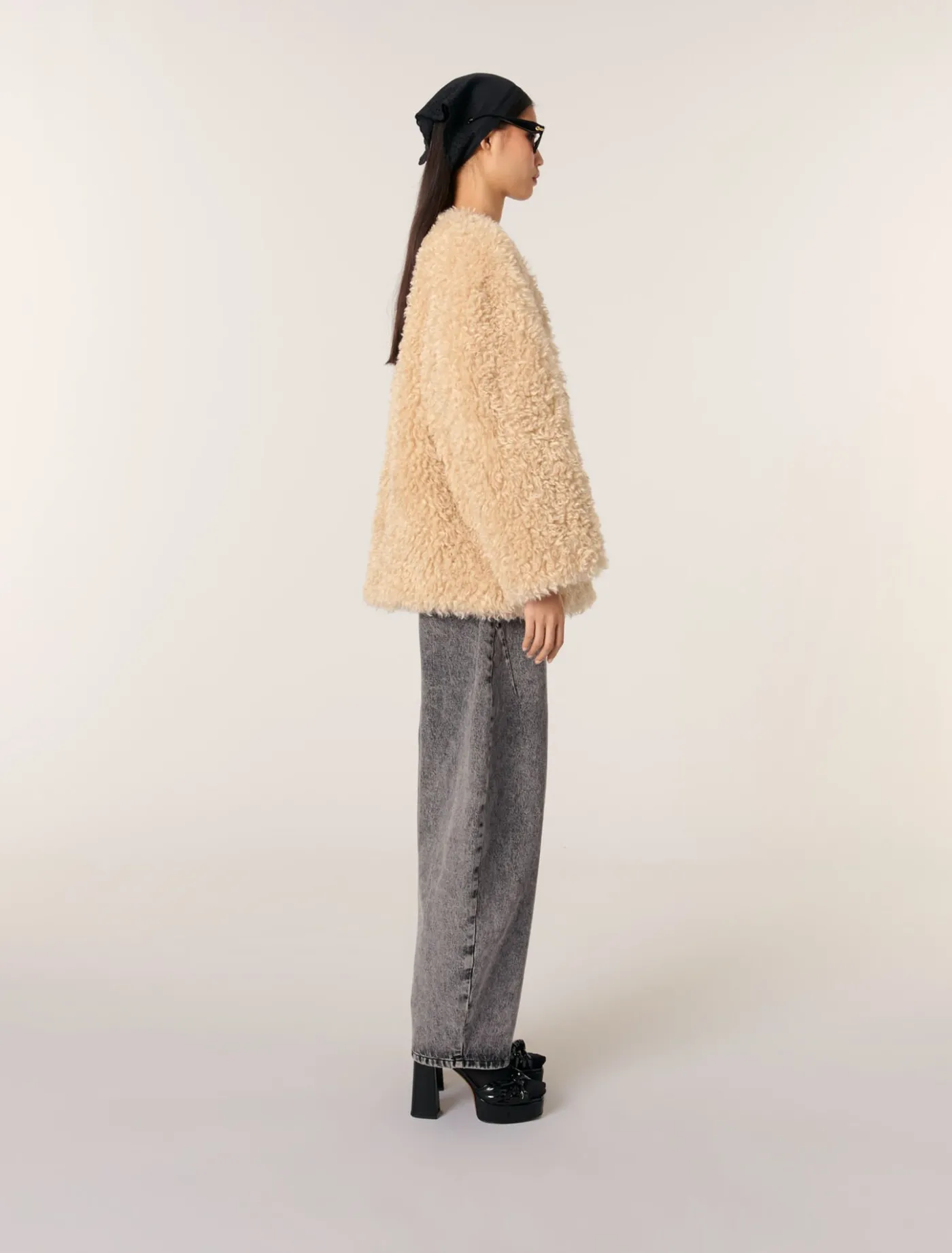 Short faux fur coat^Maje Store