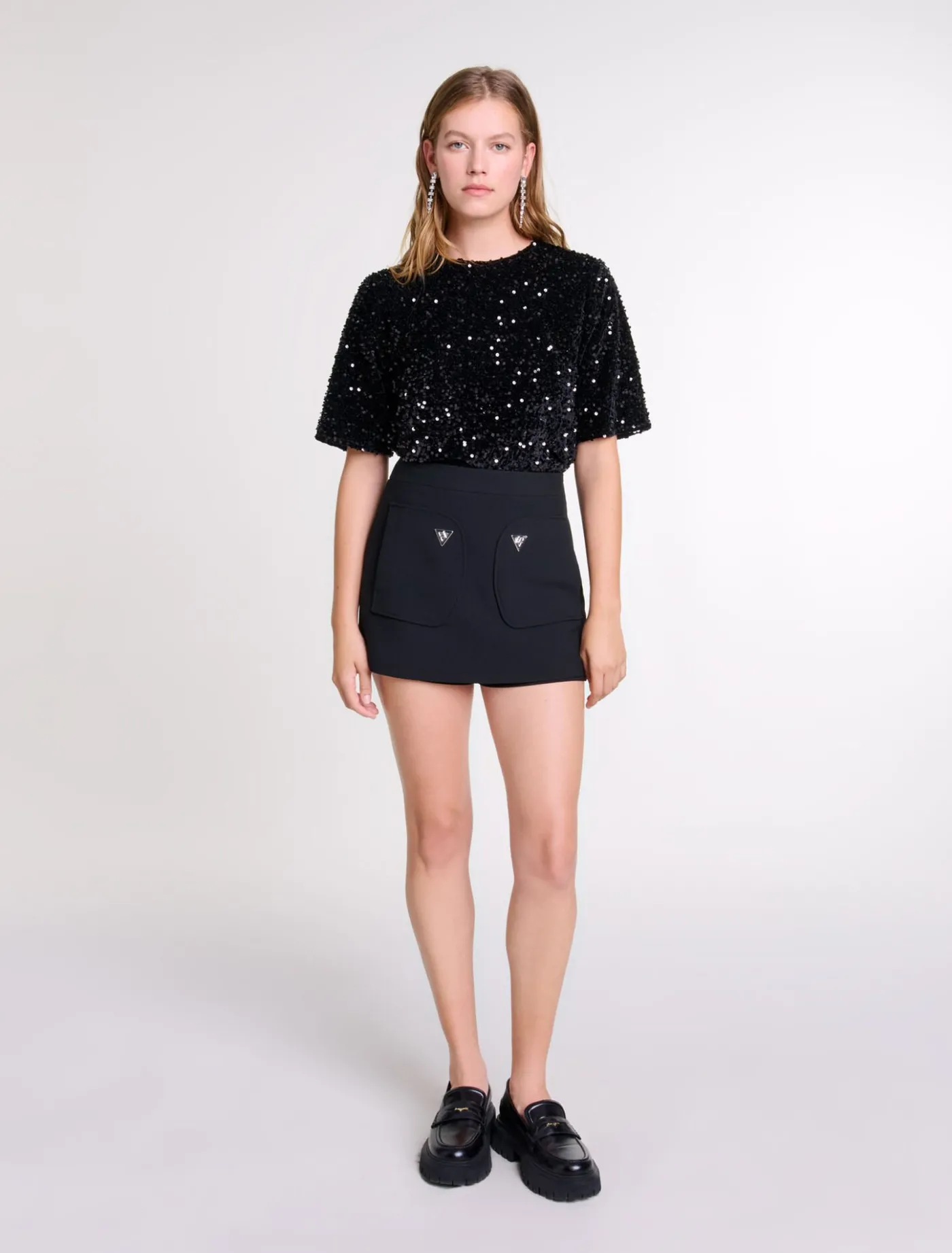 Skort-style shorts^Maje Cheap