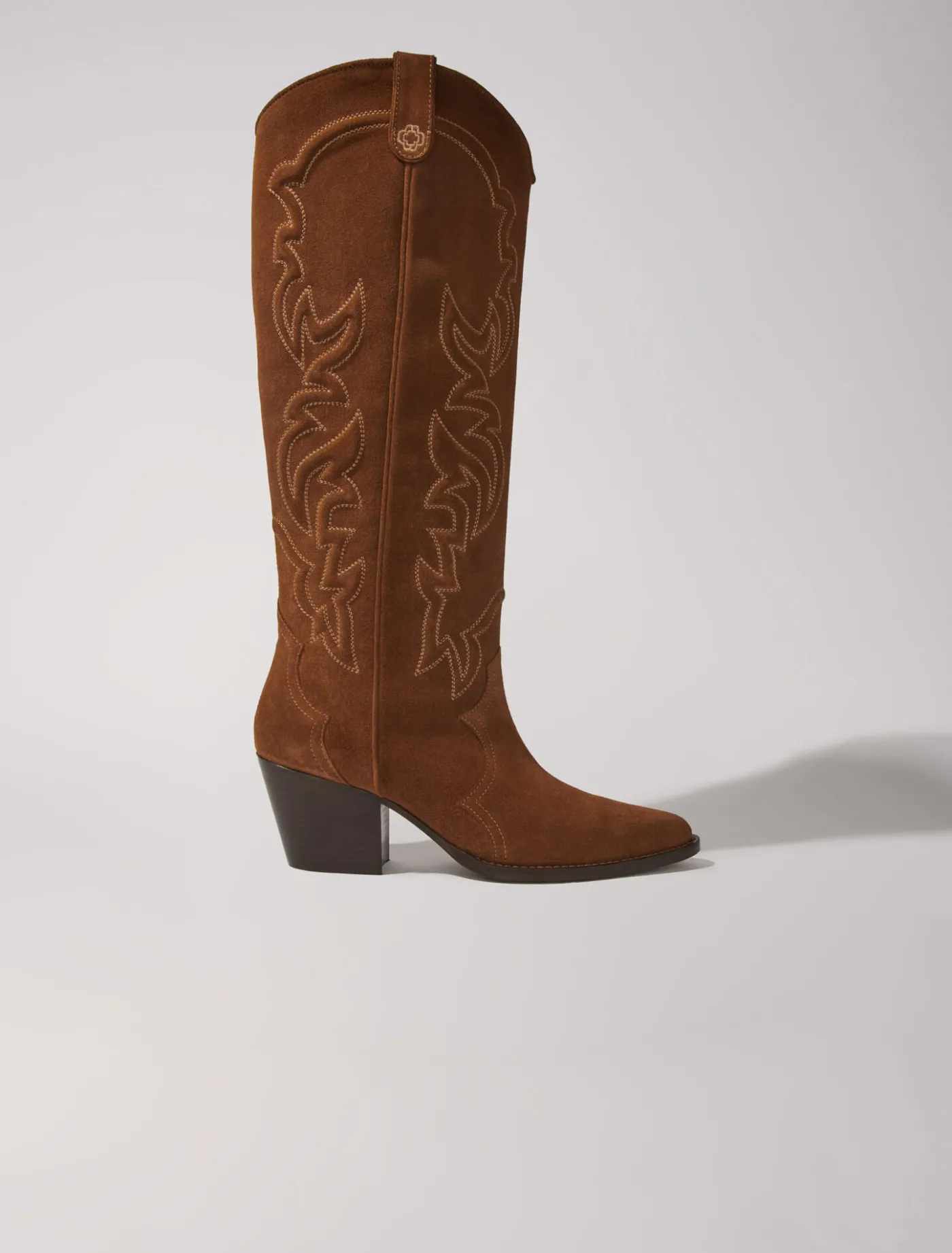 Suede cowboy boots^Maje Clearance