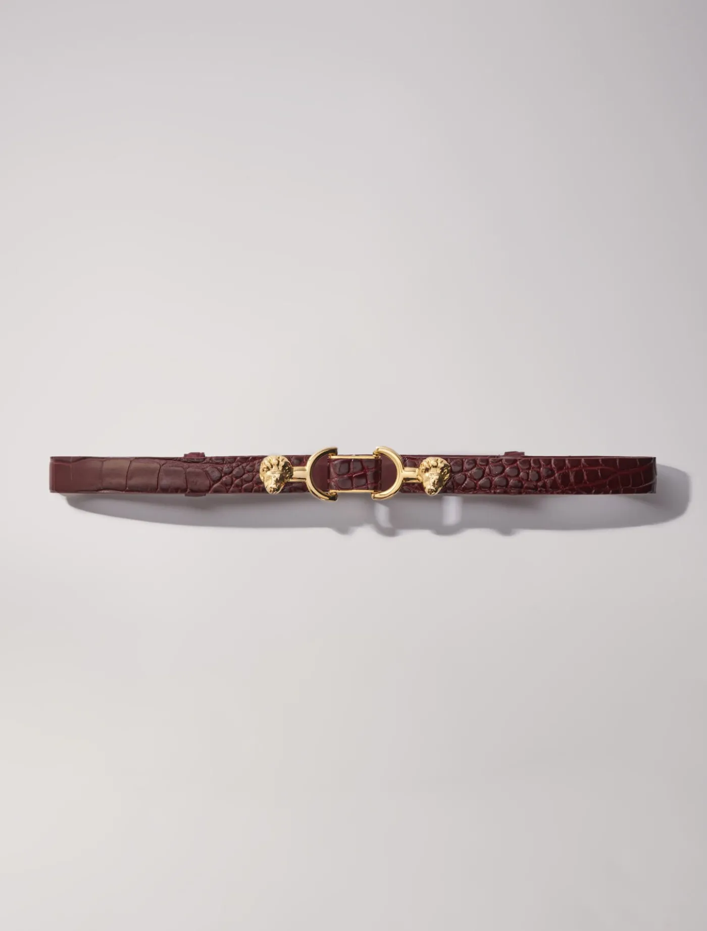 Thin leather belt with lion bit^Maje Best Sale