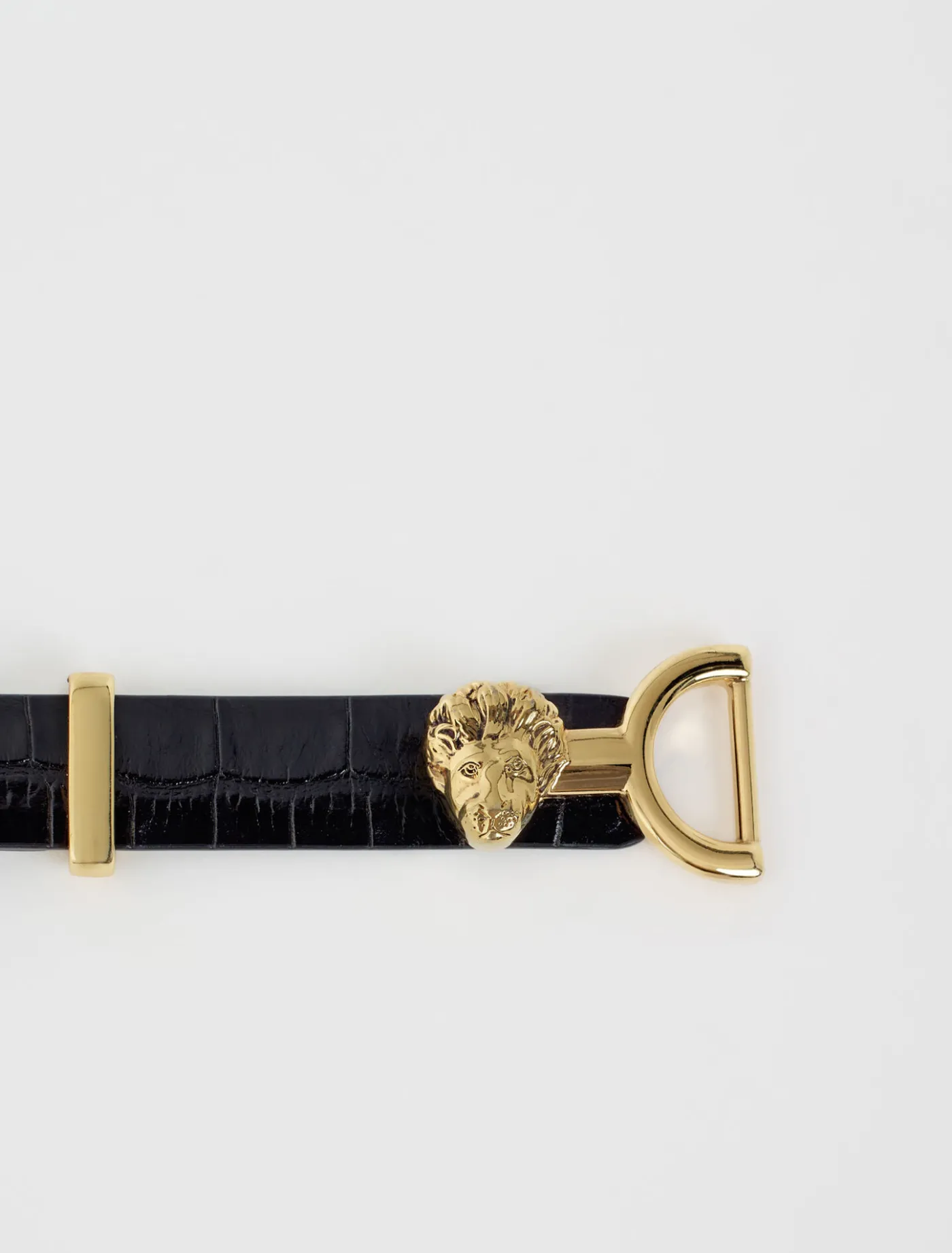 Thin leather belt with lion bit^Maje Outlet