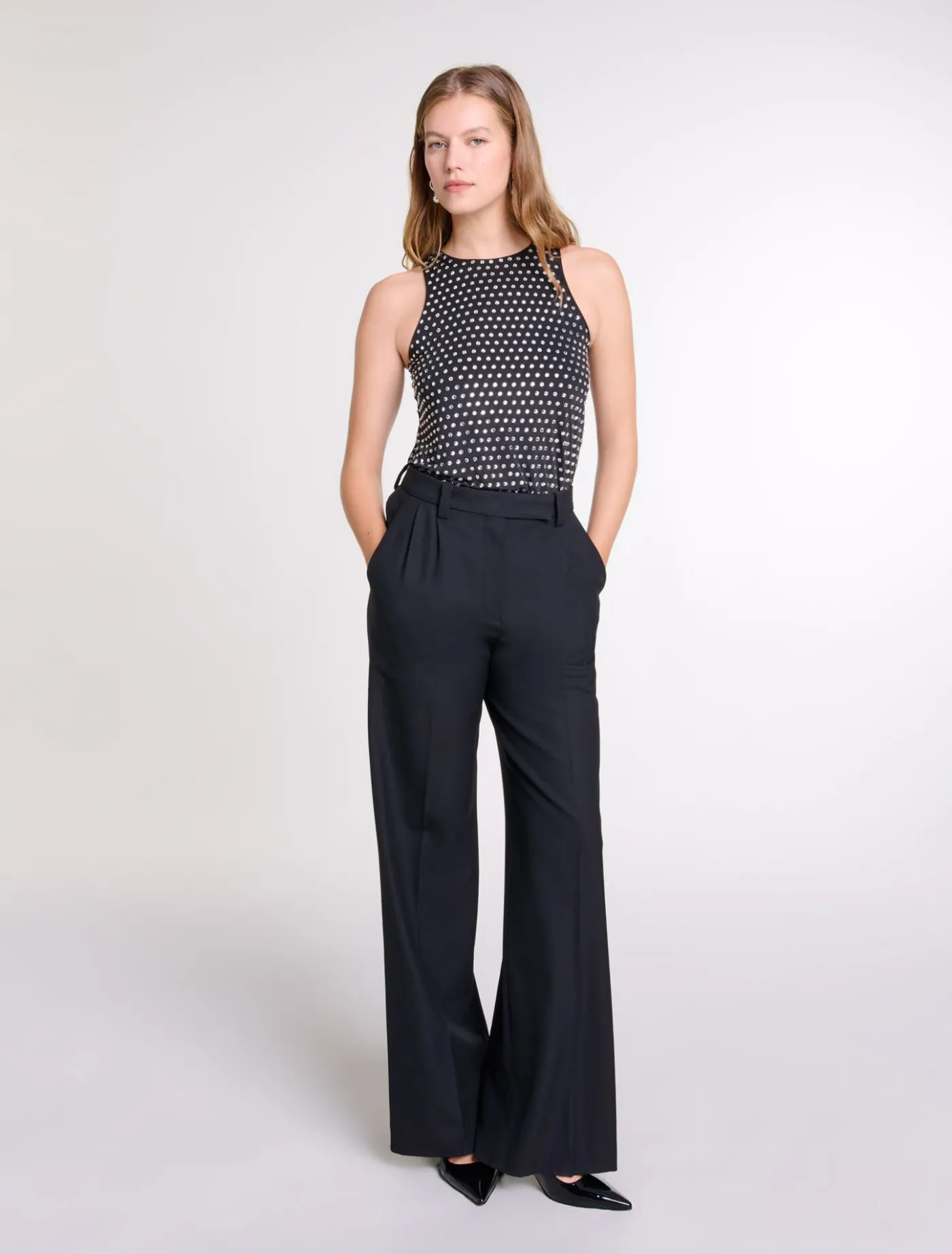 Wide-leg suit trousers^Maje Hot